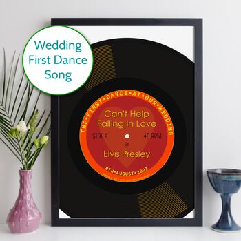 Personalised Wedding Print First Dance Song Gift, 12 of 12