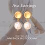 Ava Earrings 18k Gold Plated Titanium, Tarnish Free, Hypoallergenic + Waterproof, thumbnail 2 of 6