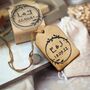 Personalised Wedding Wreath Initials Rubber Stamp, thumbnail 2 of 5
