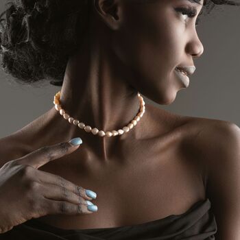 Freshwater Pink Baroque Pearl Necklace, 5 of 7