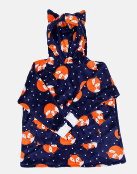 Fox Infant Kids Junior Teens Snuggle/Blanket Hoodie, 4 of 5