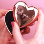 Personalised Rose Gold Heart Ring Box, thumbnail 1 of 6