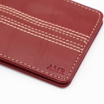 Personalised Vintage Leather Cricket Wallet, 2 of 12