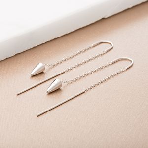 Threader Earrings Notonthehighstreet Dagger Threader Drop Earrings