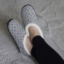Olivia Grey Spotty Women's Slippers Indoor/Garden Shoes, thumbnail 1 of 6