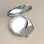 Silver Plated Compact Mirror ~ Love, thumbnail 2 of 6