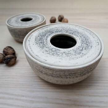 Textured Ceramic Box With Lid, 2 of 3