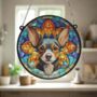 Chihuahua Black Stained Glass Effect Suncatcher, thumbnail 4 of 6