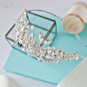 Pearl And Diamante Side Headdress, 3 of 5