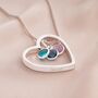 Family Birthstone Heart Personalised Necklace, thumbnail 7 of 12