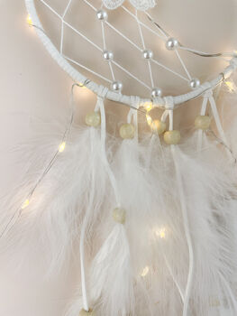 White Butterfly LED Dream Catcher For Her, 4 of 6