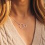 Soul Sister Necklace With Interlocking Hammered Rings, thumbnail 2 of 4