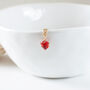 Tiny Red Heart Necklace, thumbnail 2 of 9