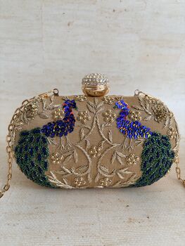 Gold Peacock Clutch Bag, 5 of 9