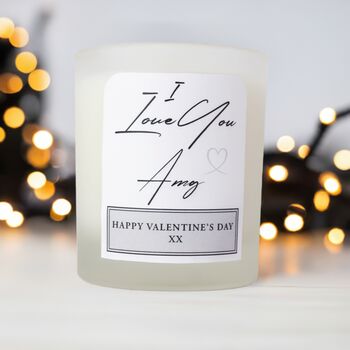 Personalised 'I Love You' Soy Wax Scented Candle, 5 of 10