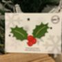 Christmas Holly Embroidered Fabric Patch, thumbnail 2 of 2