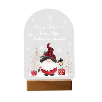 Personalised Gonk Wooden Based LED Christmas Light, 9 of 9