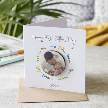 First Father's Day Photo Magnet Card, 4 of 7