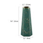 Green Gold Marble Ceramic Flower Vase Table Centerpiece, thumbnail 7 of 8