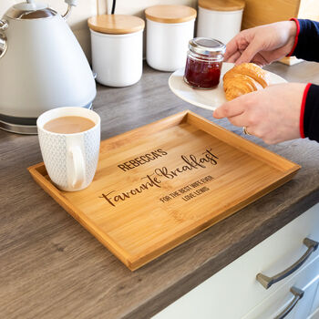 Personalised Favourite Breakfast Serving Tray, 3 of 4