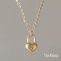 Heart Shaped Lock Initial Necklace, thumbnail 2 of 6