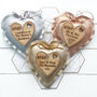 Personalised Leather 50th Gold Anniversary Heart, thumbnail 2 of 3