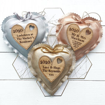 Personalised Leather 50th Gold Anniversary Heart, 2 of 3