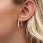 Sterling Silver Or Gold Plated Half Hoop Stud Earrings, thumbnail 2 of 6