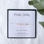 Pink Opal Silk Bracelet October Birthstone Bracelet, thumbnail 6 of 7