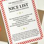 Official Nice List Personalised Hanging Decoration, thumbnail 8 of 8