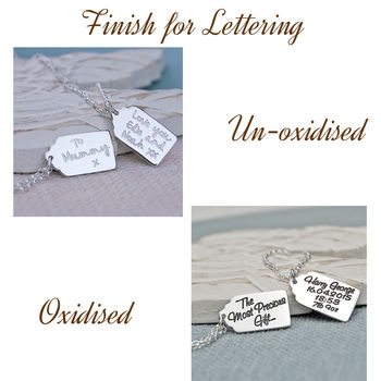 'The Most Precious Gift' Silver Tag Necklace, 4 of 5