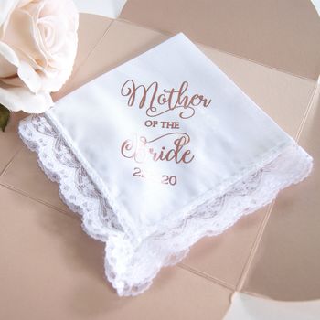 Mother Of The Bride Wedding Handkerchief Gift, 7 of 8
