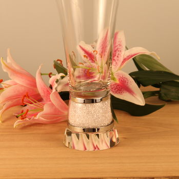 Glass Vase Filled With Swarovski Crystals, 2 of 2