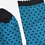 Women's Glitter Socks Teal Black Small Polka Dots, thumbnail 4 of 5