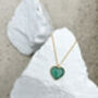 Fluorite Puff Heart Gold Plated Necklace, thumbnail 7 of 7