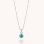 Gem Dot Turquoise Necklace Sterling Silver, thumbnail 2 of 6