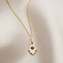 9ct Gold Mini Hamsa Hand Necklace, thumbnail 1 of 5