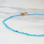 Turquoise Skinny Gemstone Bead Necklace, thumbnail 4 of 7