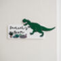 Personalised Dinosaur Themed Bedroom Door Sign, thumbnail 1 of 2