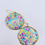 Super Sparkly Disco Earrings Hand Made Large, thumbnail 5 of 8