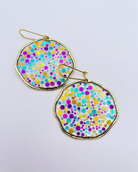 Super Sparkly Disco Earrings Hand Made Large, 5 of 8