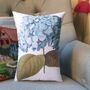 Blue Hydrangea Print Decorative Cushion, thumbnail 1 of 5