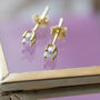 Tiny Pearl Stud Earrings, thumbnail 3 of 9