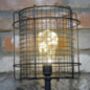 Industrial Cage Lamp With Clock, thumbnail 2 of 2