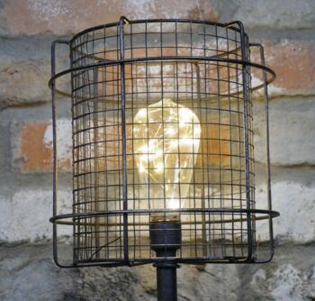 Industrial Cage Lamp With Clock, 2 of 2