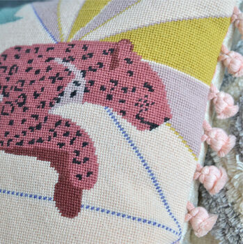 Leopard Tapestry Kit With 100% British Wool, 8 of 8