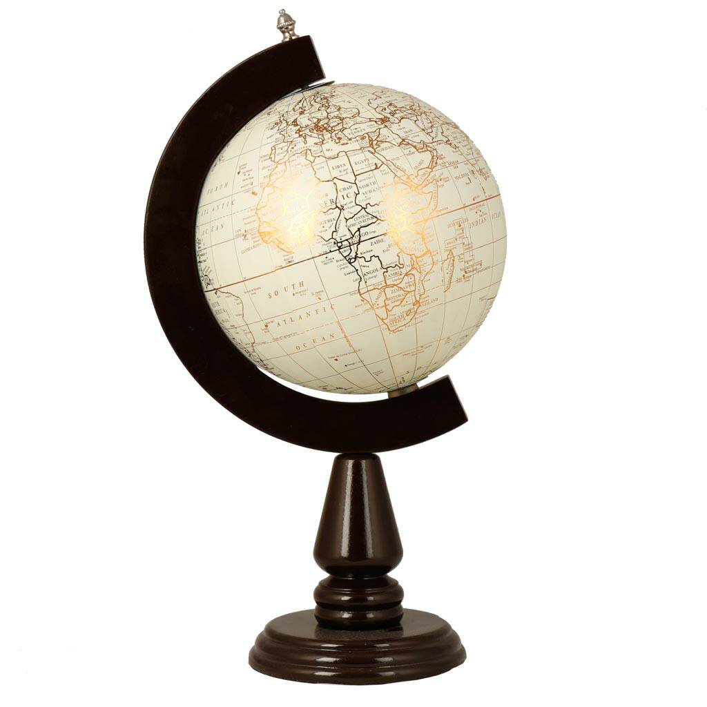 hudson traditional cream desk globe by dibor