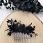 Gothic Black Flowers Hair Comb, thumbnail 6 of 6