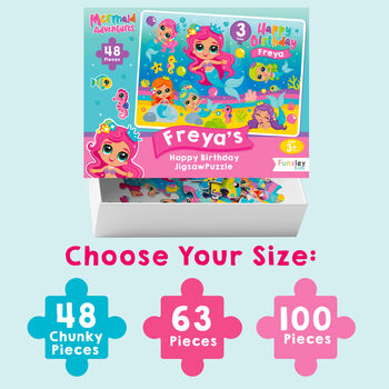 Personalised Mermaid Adventures Birthday Jigsaw Puzzle, 2 of 12