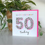 Leopard Love 50th Birthday Card, thumbnail 2 of 3